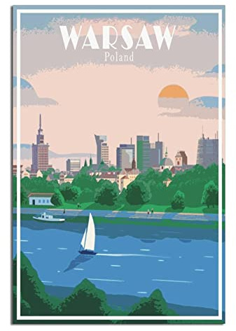 1000 Piece Jigsaws，Warsaw Poland Jigsaw Puzzle 1000 Pieces for Adults Kids Teens Large Families Puzzle Game 38x26cm