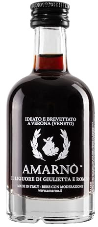 AMARNÒ Il Liquore di Giulietta e Romeo, Amaro Italiano con Arance Amare e Noci, 10 mignon 5 cl