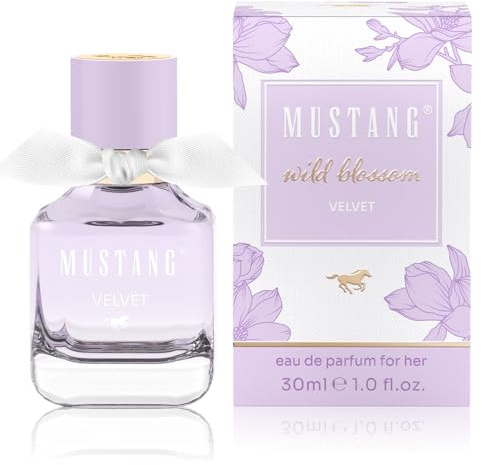 MUSTANG wild blossom VELVET Parfüm Damen, 30 ml I Blumig-holziges Eau de Parfum Damen I Frauen Parfüm für jedes Alter I Mit Veilchen, Bergamotte, Rose & Cashmere Holz I Sinnlich, elegant, luxuriös
