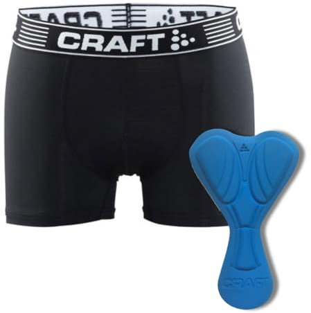 Craft Herren Greatness Biker Boxershorts | Atmungsaktive Fahrradhose Gepolstert Mit Infinity C6 Pad Radunterhose, Black/White, S EU