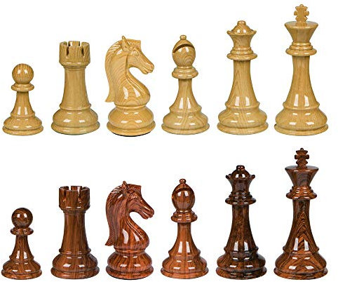 Piper - Piezas de ajedrez con peso de polímero alto con 3 pulgadas King y Extra Queens, solo piezas, sin tablero