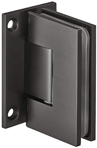Gedotec Bad-Türscharnier für Glastüren und Duschen Duschtürband schwarz Glastürbeschlag Messing - DT801 | Duschkabinen-Scharnier für Wand zu Glas Verbindung | 1 Stück - Glastürband graphitschwarz