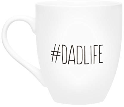 Pearhead Dadlife Taza de cerámica, taza de café gráfica, día del padre, nuevos papás o día del padre, taza de la paternidad, accesorio de cocina, accesorio novedoso para papá, 16 onzas