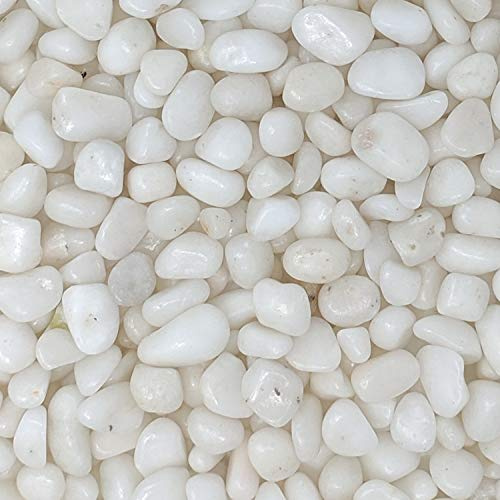 Midwest Hearth Guijarros blancos pulidos naturales de 0,95 cm (bolsa de 2 libras)