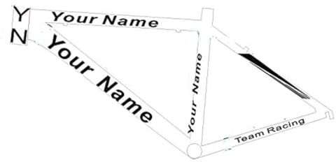 Adesivo per telaio bici con nome personalizzato Adesivi personalizzati per telaio bicicletta Adesivi per squadre da corsa 0ver 20 caratteri