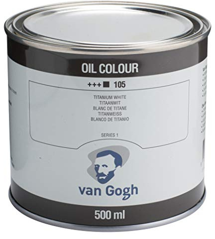 Van Gogh Pintura al óleo, lata de 500 ml, blanco titanio 105