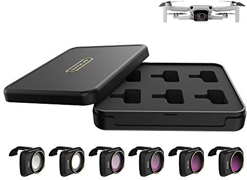 GLOBACT Lens Filter Set für DJI Mavic Mini 2/Mavic Mini: 6-teiliges Filter-Set mit MCUV, CPL, ND4-ND32, Multi-Coated, Wasserfest, Glas