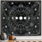 Wandteppich mit Sternzeichen Sonne und Mond, Schwarz und Weiß, Sternbild als Wandbehang, Dekoration, Sterne Weltraum, psychedelische Schlafzimmer-Ästhetik, Zuhause, Schlafsaal (129.5 x 149.9 cm)