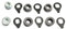 Pro Bamboo Kitchen 3 Sizes 304 Stainless Steel Bicycle Hub Flange Axle Nut Kit with Safety Washers for Front and Rear Bike Wheel