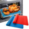 Diamond Chef Silicone Baking Cooking Mat Oven Pyramid Large Trays Sheet Non-Stick Pastry Value 2 Pack, Reducing Healthy Cooking Heat-Resistant for Grilling BBQ 39.5x27cm (2 PCS, Blue&Red)