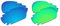 EZReplace Verres de rechange pour lunettes de soleil Oakley Racing Jacket ventilées (verres polarisés), Bleu glacier + vert printemps, Taille unique