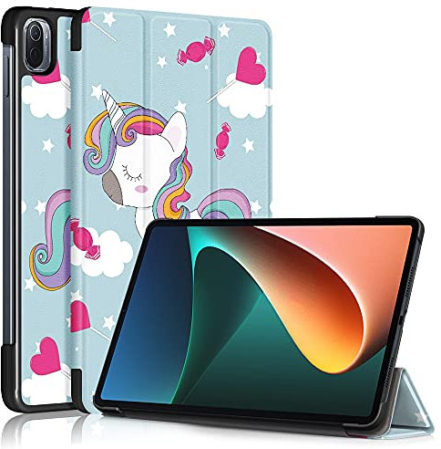XITODA Hülle für Xiaomi Mi Pad 5/Mi Pad 5 Pro 2021,PU Leder Flip Case Cover Stand Schutzhülle für Xiaomi Pad 5 / Xiaomi Pad 5 Pro 11'' Zoll Tablet,Einhorn