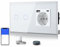 BSEED Standard Schuko Steckdose mit Lichtschalter Glasscheibe Smart Alexa Touch Switch mit 3 in 1 Steckdose mit 2.1 A USB Ladeleistung + Type C Adapter Aufladestation 2 Fach 1 Weg Lichtchalter Weiß