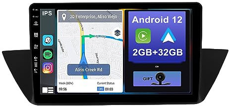 YUNTX Android 14 Autoradio für BMW X1 E84 (2009-2015)-10.1 Zoll Touch Screen-Rückfahrkamera-Support CarPlay/Android Auto/DAB/Lenkradkontrolle/Mirror-Link/Bluetooth 5.0/2 Din/USB/RDS/WiFi/4G