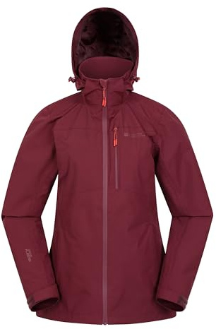 Mountain Warehouse Rainforest Extreme Womens Jacket | Ladies Waterproof Rain Coat with Pockets & Taped Seams, Adjustable Hood & Cuffs for Tailored Fit, For Everyday Wear, Walking