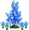 Vtapliea 5 Pack Aquarium Plants, Blue Fish Tank Plants Plastic Tree Decoration Decorations for Aquariums