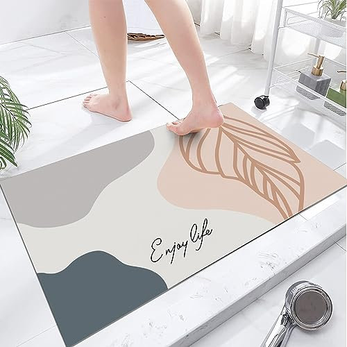 YeahBoom Super Absorbierende Bodenmatte,60 * 90cm Schmutzabweisend Bodenmatte Für Bad,rutschfest Küchenteppich,Ölfest und Wasserdicht,Abwischbar Laufteppich Küchenmatte,Waschbar,Duschmatte rutschfest