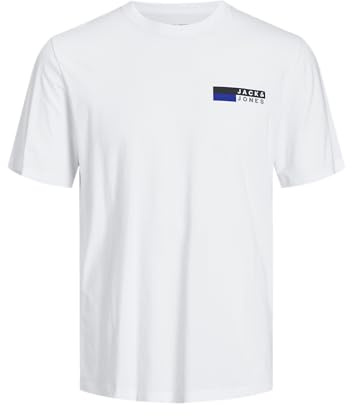 JACK & JONES Herren Rundhals T-Shirt JJECORP Logo - Regular Fit S M L XL XXL, Größe:XXL, Farbe:White P4 Small Print 12233999