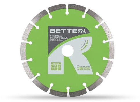 BETTERI Diamantscheibe 180mm x 22,23 mm, Universal Diamant-Trennscheibe 180mm zum Trennen von Fliesen, Beton, Stein, Ziegel, Mauerwerk, Granit, Diamantscheibe Hohe Standzeit für Trennschneider