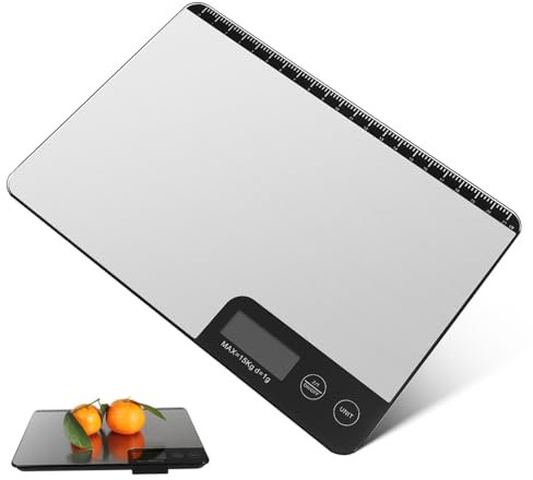 Mikinona Báscula Digital para Alimentos Báscula de Cocina de Acero Inoxidable Gramos Y Onzas con Función de Tara
