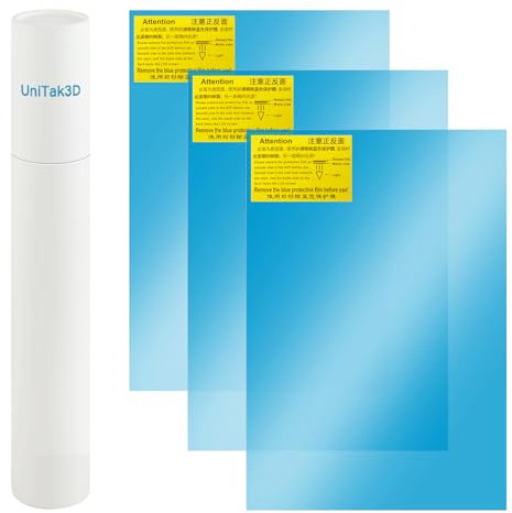 UniTak3D Photon Mono M5S/M5S Pro/M7 Pro/Saturn 3 Ultra ACF Film Folie 10,1 Zoll 3Stück Fast FEP für Hochgeschwindigkeitsdruck für ANYCUBIC Fast 12K 14K Resin 3D Drucker-278x190(mm)