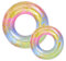 2Pcs Inflatable Swim Ring for Adult,Kids Swimming Rings,Bling Inflatable Pool Floats With Rainbow Sequins Transparent Floating Ring Swim Tube Rings for Girl Women Beach Summer Pool Party Water Sport