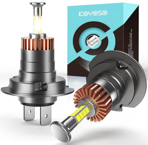 KOYOSO H7 LED Ampoules 360°: Anti-éblouissement Kit de Conversion Lampe 100W 22000LM Blanc 6500K Feux de Route et Feux de Croisement pour 12V Voiture