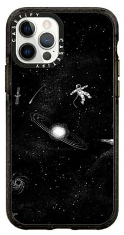 CASETiFY Impact iPhone 12 / iPhone 12 Pro Case [4X Military Grade Drop Tested / 8.2ft Drop Protection] - Gravity 3.0 - Clear Black
