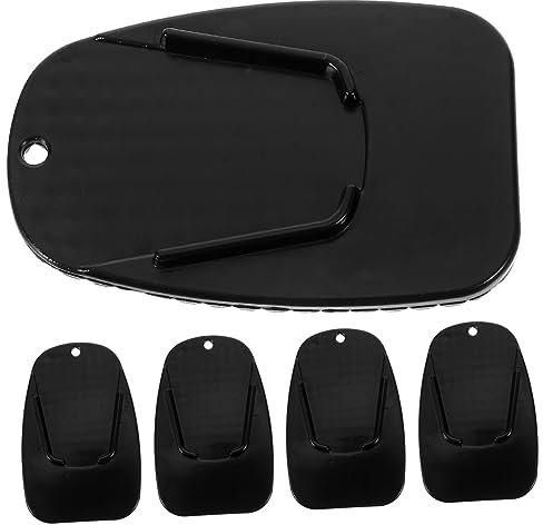 Mikinona 5stücke Teiliges Motorrad Seitenständer Pad rutschfeste Unterstützung Für Kickstand Robust Und Langlebig Für Weiche Böden Schwarz