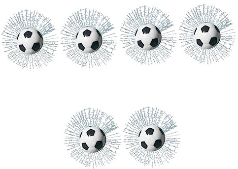 Gatuida 6pcs Ball Pattern Car Stickers for Glass Decorative Car Window Stickers Football Style