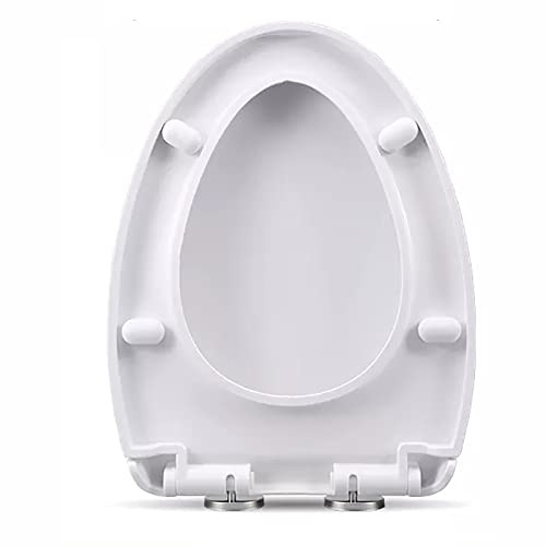 SONOSS Toilet Seats, WC-Sitz, V-Form, Soft-Close-Toilette, einfache Befestigung von Oben, Standard-WC-Sitze, weiß, mit verstellbaren Scharnieren