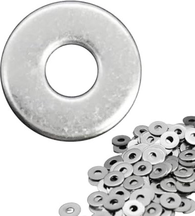 Flewdart arandelas metalicas M4 200pcs, 304 arandela plana de acero inoxidable M4 x 12mm, arandela inox metal para tuercas y tornillos