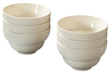 Haushalts-Keramik-Unterglasur-Geschirr, nordischer Stil, einfache einfarbige Reisschalen, 11,4 cm, 6 Stück