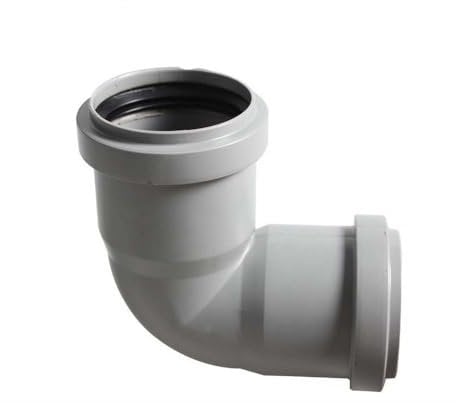 Kitchen Pipe Connector 50mm Right Angle Pipe Adapter Bath Waste Joiner Waste Compression Fittings for Bath, Kitchen Sink, Shower Tray
