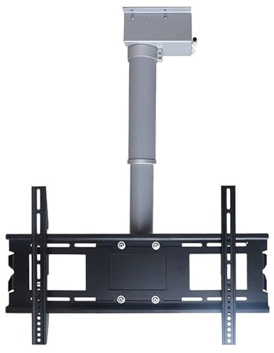 DECAKE Elektrische TV-Wandhalterung, drehbare, einziehbare Deckenhalterung, TV-Deckenständer mit Fernbedienung für 26-75-Zoll-LED-Bildschirme 150cm