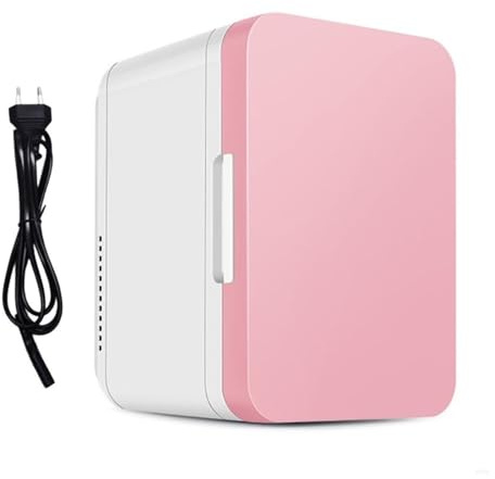 SBHLFXSX Kleiner Desktop-Kühlschrank mit Halbleiterkühlungstechnologie zur Aufbewahrung von Snacks zur Hautpflege mit leisem Betrieb. (Pink)
