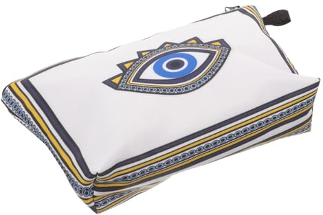 SHERCHPRY Kosmetiktasche Damen mit Reißverschluss Evil Eye Design Tragbare Make Up Organizer Tasche Vielseitige Kleine Aufbewahrung für Reisen und Alltag für Kosmetikprodukte
