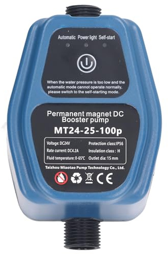 Plyisty Water Pressure Booster Pump 100W 24V 25L IP56 Intelligent Sensing Automatic Shower Booster Pump, Energy Saving and Quiet, for Household Water Supply Systems, Suitable for Gardens and (UK
