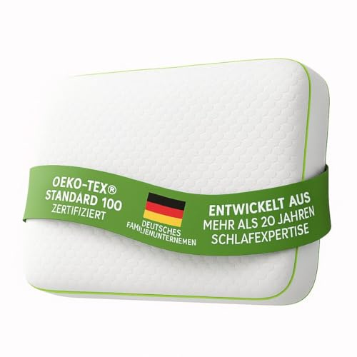 hERZtal Kopfkissen 40x80 Nackenkissen Kopfkissen Orthopädisches Kissen Ergonomisches Kissen 80x40 Pillow Nackenschmerzen Memory Foam Kissen Pillows for Sleeping Ergonomisches Kissen (Höhe: 11 cm)