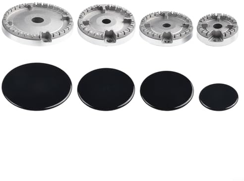 Kit di ricambio per bruciatore a gas con coperchio in ferro aggiornato, opzioni concavo e piatto, compatibile con la maggior parte delle teste dei fornelli a gas, accessorio da cucina per calore