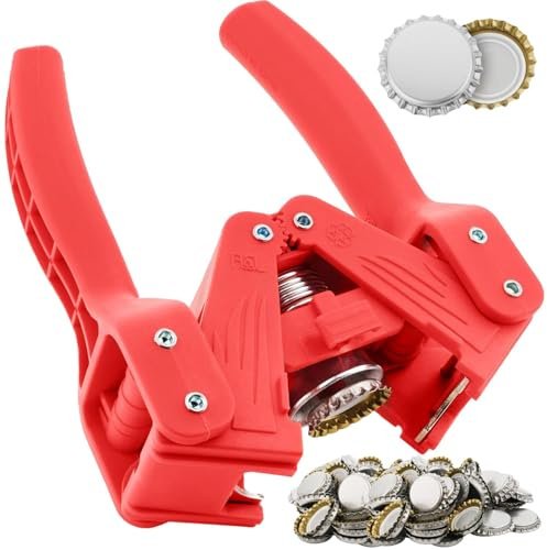 Manual Bottle Capper – Durable Beer Capping Machine for Home Brewing, Includes 120 Free Bottle Caps, Easy-to-Use for Beer, Lemonade & Glass Bottles