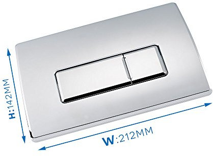 Trade in Post Square Chrome Pneumatic Toilet Concealed Cistern Large Flush Plate WC Button