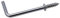irsa24 100 X Gerade Schraubhaken mit Beffe 3.30x40 Eisen vernickelt