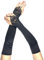 PANAX Schicke Extra Lange Damen Handschuhe aus elastischem Satin in Schwarz - Stulpen in Einheitsgröße für Frauen, Hochzeiten, Opern, Bälle, Fasching, Karneval, Verkleidungen, Halloween…