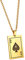 Cupimatch Herren Edelstahl Pik Ass Poker Spielkarte Anhänger Halskette 55cm Kette Gold Geschenk für Männer Freund