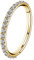 OUFER 18G Gold Nose Ring Hoops Hinged Seamless Segment Helix Piercings Nostril Clicker 316L Stainless Steel CZ Line Daith Tragus Cartilage Earring Jewellery 6 mm