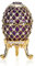 HERCHR Vintage Emaille Eier, Handbemalte Emaille Eier, Emaillierte Osterei Schmuckschatulle, Scharnier Emaille Eier Synthetic Diamant Schmuckschatulle Mit Ohrringe, Ringe Geschenkbox
