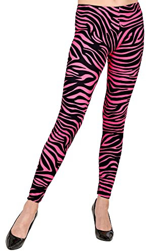 W WIDMANN MILANO Party Fashion - Leggings 80er Jahre, 80s, Disco Fieber, Bad Taste, Streifenmuster, Mottoparty, Karneval