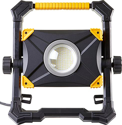 Northpoint LED Baustrahler Arbeitsstrahler 100W mit Standgestell und USB-Ausgang stufenlos dimmbar rückseitige Steckdose