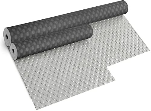 Tapis de sol en caoutchouc avec revêtement antidérapant modèle ZERBINO_BOLLE_PVC 1 x 21 mètres gris